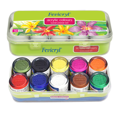 Fevicryl Acrylic Colors 10 Pieces