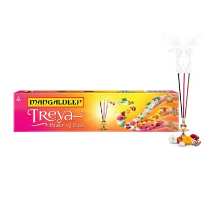 Mangaldeep Agarbathi Treya 3 in 1 75 Sticks