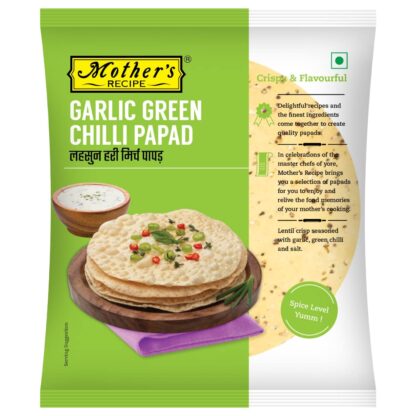 Mothers Garlic Green Chilli Papad 200G