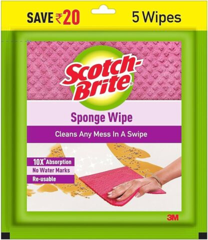 Scotch Brite Sponge Wipe 20x17.5cm 5 Pack