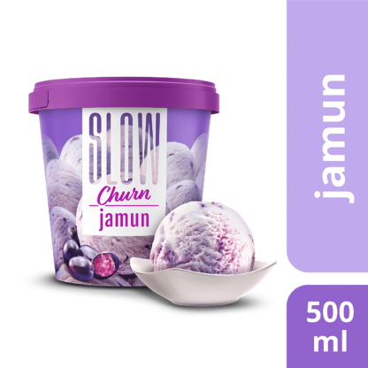 Kwality Walls Slow Churn Jamun Ice Cream 500mL