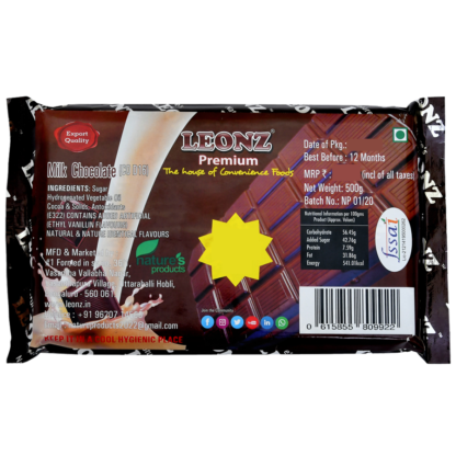 Leonz Cooking Milk Chocolate 500g